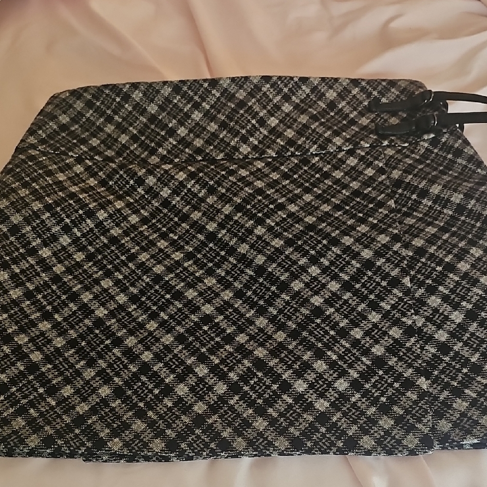 Express Black and White Checkered Mini Skirt